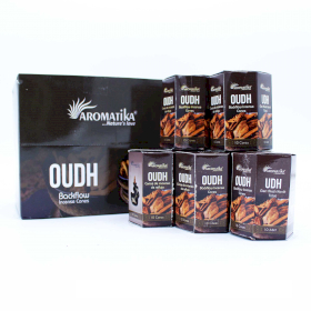 12x Packung mit 10 Masala Rückfluss Räucherkegel - Oudh