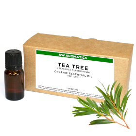 10x Ätherisches Bio-Teebaumöl 10 ml -ohne Etikett