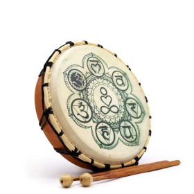 Schamanische Chakra-Trommel mit Stöcken - 25cm