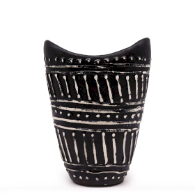 Wirbelförmige Vase – Creme