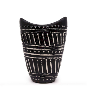 Wirbelförmige Vase – Schokolade