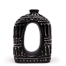 Ovale Vase in Donutform – Schokolade 23 cm
