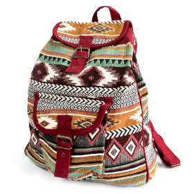 Jacquard-Taschen - brauner Rucksack