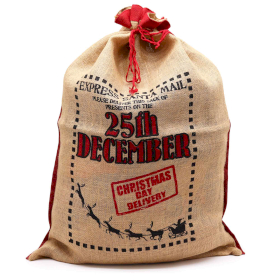 Jute-Weihnachtssack-25th Dezember