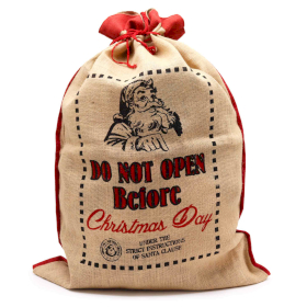 Jute-Weihnachtssack-Do not open before