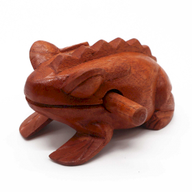 Großer krächzender Frosch aus Holz