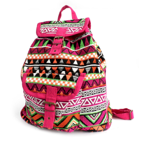 Jacquard-Taschen - pinker Rucksack