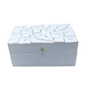 Vintage Deko – Box- Weiße Diamanten
