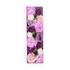 Lange Box – Lavendelrose und Nelke