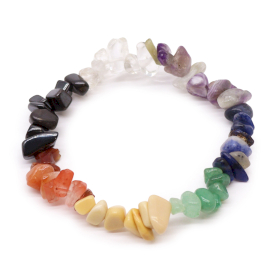 12x Edelsteinsplitter-Armbänder – Chakra-Steine