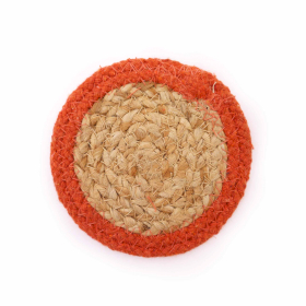 Natürlicher Untersetzer – Jute und Baumwolle 10 cm (4er-Set) – Clay Boarder