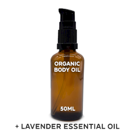 10x Organisches Körperöl 50 ml-Ohne Etikett- Lavendel