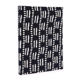 Baumwollgebundene Notizbücher 20x15cm -96 Seiten – Schwarze Punkte und Striche