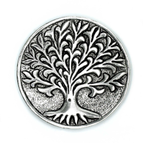 6x Polierter Aluminium-Räucherstäbchenhalter- Baum des Lebens, 10 cm