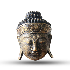 Heimdekoration Buddha-Kopf - 25cm - Gold glänzendes Finish