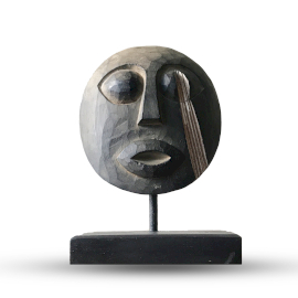 Dekorative Stammesmaske aus Timor - Antik 27x20cm