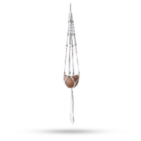 Makramee-Topfhalter mit Perlen – Natur – 1 Meter