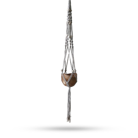 Makramee-Topfhalter mit Perlen – Beige – 1 Meter