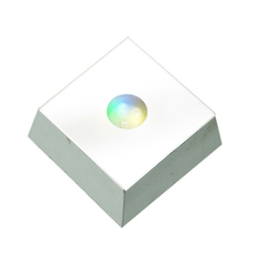 6x Quadratischer LED-Leuchtkasten für Kristalle