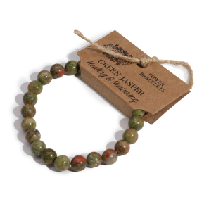 4x Kraftarmband - Grüner Jasper