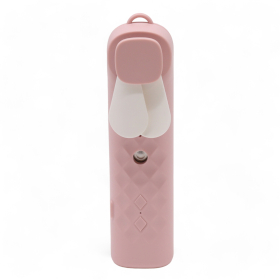 Rosa Nano Nebel Gesichtsventilator und Spray – über USB wiederaufladbar