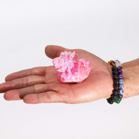 Mittelgroßer Angereicherter Quarz Aura-Rosa-Halo-Quarz (ca. 100–150 g, 7–10 cm)