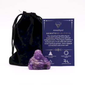 Kleiner Edelstein Buddha - Amethyst 35x40x23mm