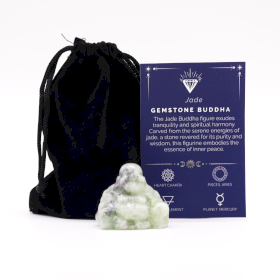Kleiner Edelstein Buddha - Jade 35x40x23mm