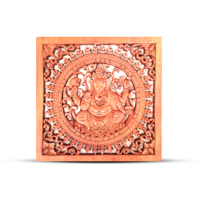 Quadratisches  Holzpaneel  Ganesh 40x40