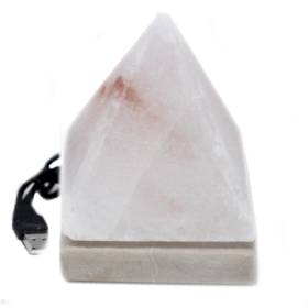 USB Salz Lampe weiße Pyramide - 9 cm (multifarbig)