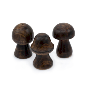 3x Set mit 3 Mini-Räucherpilzen (8 cm, 7 cm, 6,5 cm).