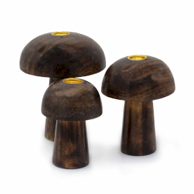 Set mit 3 Räucherkegelpilzen (10 cm, 9 cm, 8 cm)