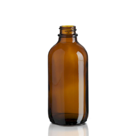 64x 120ml Boston-Flasche aus bernsteinfarbenem Glas – ohne Verschluss