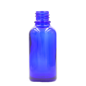 88x 50 ml blaue Tropfflasche aus Glas – ohne Verschluss