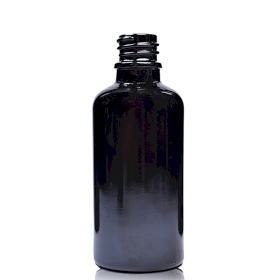 88x 50 ml schwarze Flasche aus Glas – ohne Verschluss