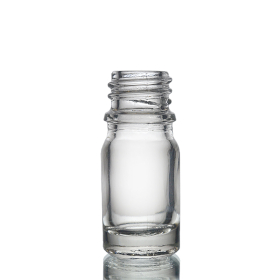255x 5 ml Flasche aus klarem Glas – ohne Verschluss