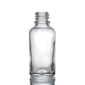 110x 30 ml Flasche aus klarem Glas – ohne Verschluss