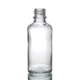 88x 50 ml Flasche aus klarem Glas – ohne Verschluss