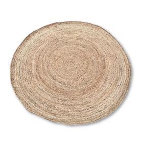Großer, runder, weicher Juteteppich, 150 cm