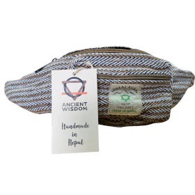 Gürteltasche (oder Bauchtasche) im Baumwollhanf-Stil - Blau