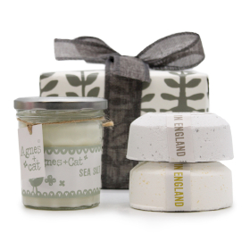Geschenkbox - Velvet Moon (Kerze) + Windermere & Citrus (Sprudel)