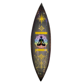 Emaillierte Räucherschale- Mangoholz- Chakra