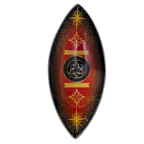 Emaillierte Räucherschale- Aluminum -Heidnische Triquetra