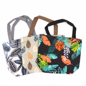 3x Tropische praktische Quick-Shop-Tasche – (3 x 2 verschiedene Designs) – 32 x 23 x 10 cm