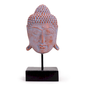 Großer Kopf des Ruhe-Buddha   - Blaues Kupfer