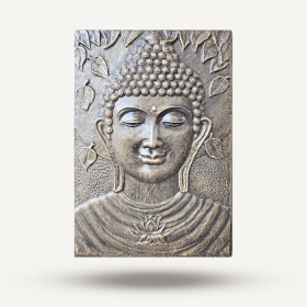 Großer Buddha-Rahmen Antik-Gold-Relief - 0,7x1m