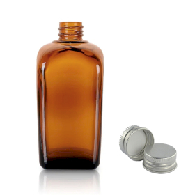 64x 50ml Braunglasflasche mit Aluminiumverschluss