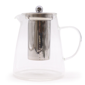 Teekanne aus Glas mit Sieb - Flaschenform - 950 ml