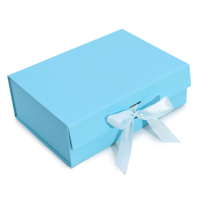3x Flache Geschenkbox - Groß (28,2x20,2x9,2cm) - Babyblau