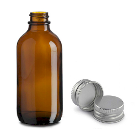 30x 500ml Boston-Flasche aus bernsteinfarbenem Glas mit Aluminiumverschluss